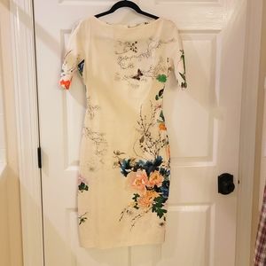 Zara floral sheath dress